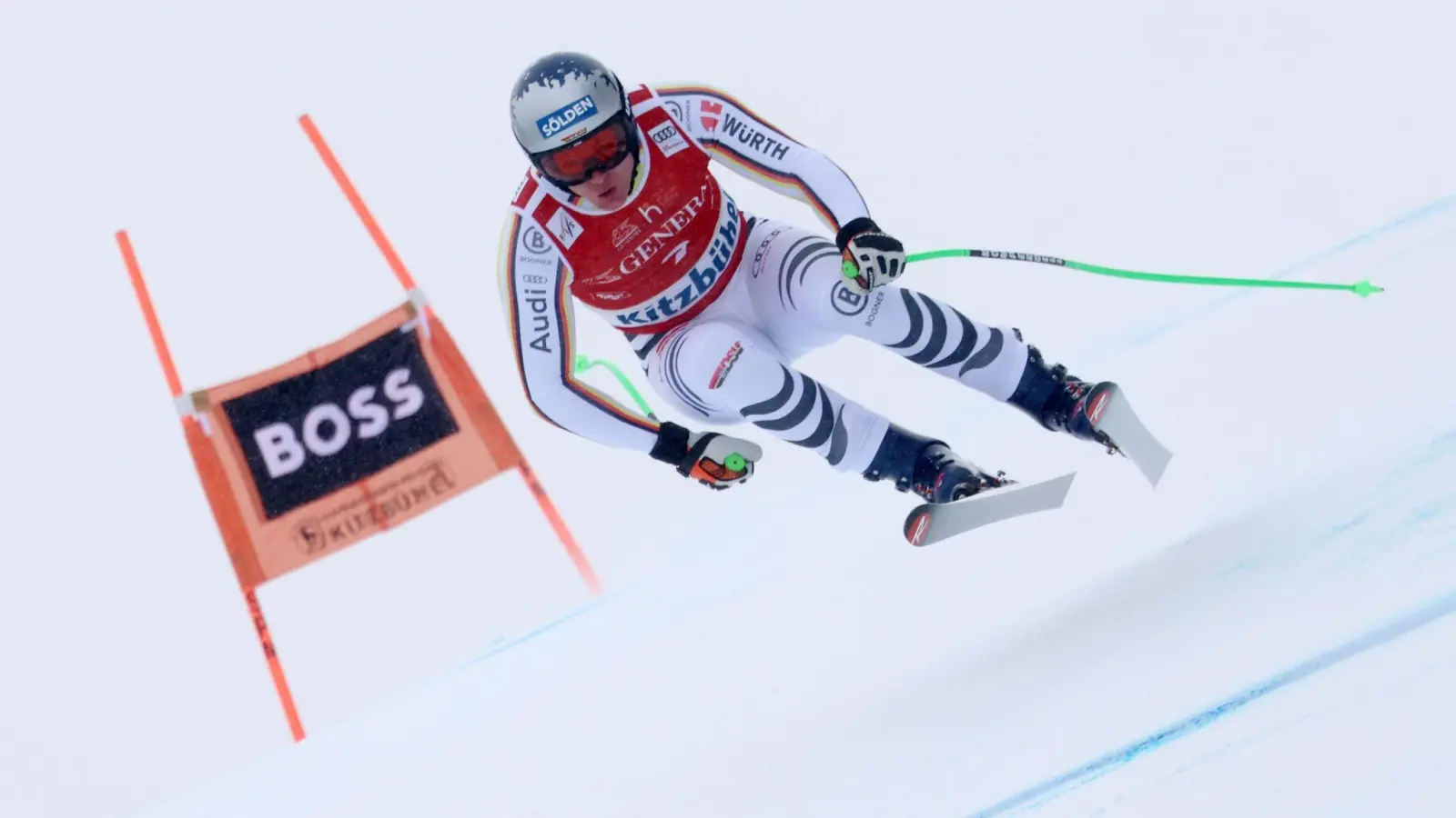 Thomas Dreßen zeigte auf der Streif ein starkes Rennen. (Foto: Marco Trovati/AP/dpa)