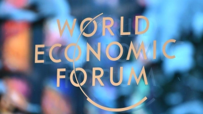 Das Logo des Weltwirtschaftsforums (WEF). (Foto: Lian Yi/XinHua/dpa/Symbolbild)