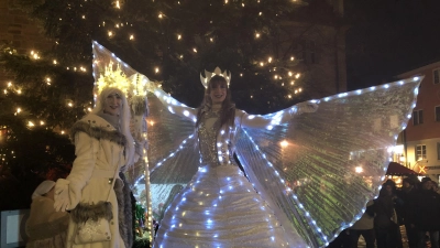 Bezaubernder Anblick: Vor fünf Jahren sorgten Lichterscheinungen wie diese für Atmosphäre bei der Langen Einkaufsnacht in der Ansbacher Innenstadt und im Brücken-Center. (Archivbild: Lara Hausleitner)