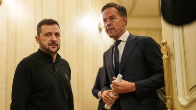 Nato-Generalsekretär Mark Rutte hat zu dem Treffen mit Selenskyj eingeladen. (Archivbild) (Foto: Evgeniy Maloletka/AP)