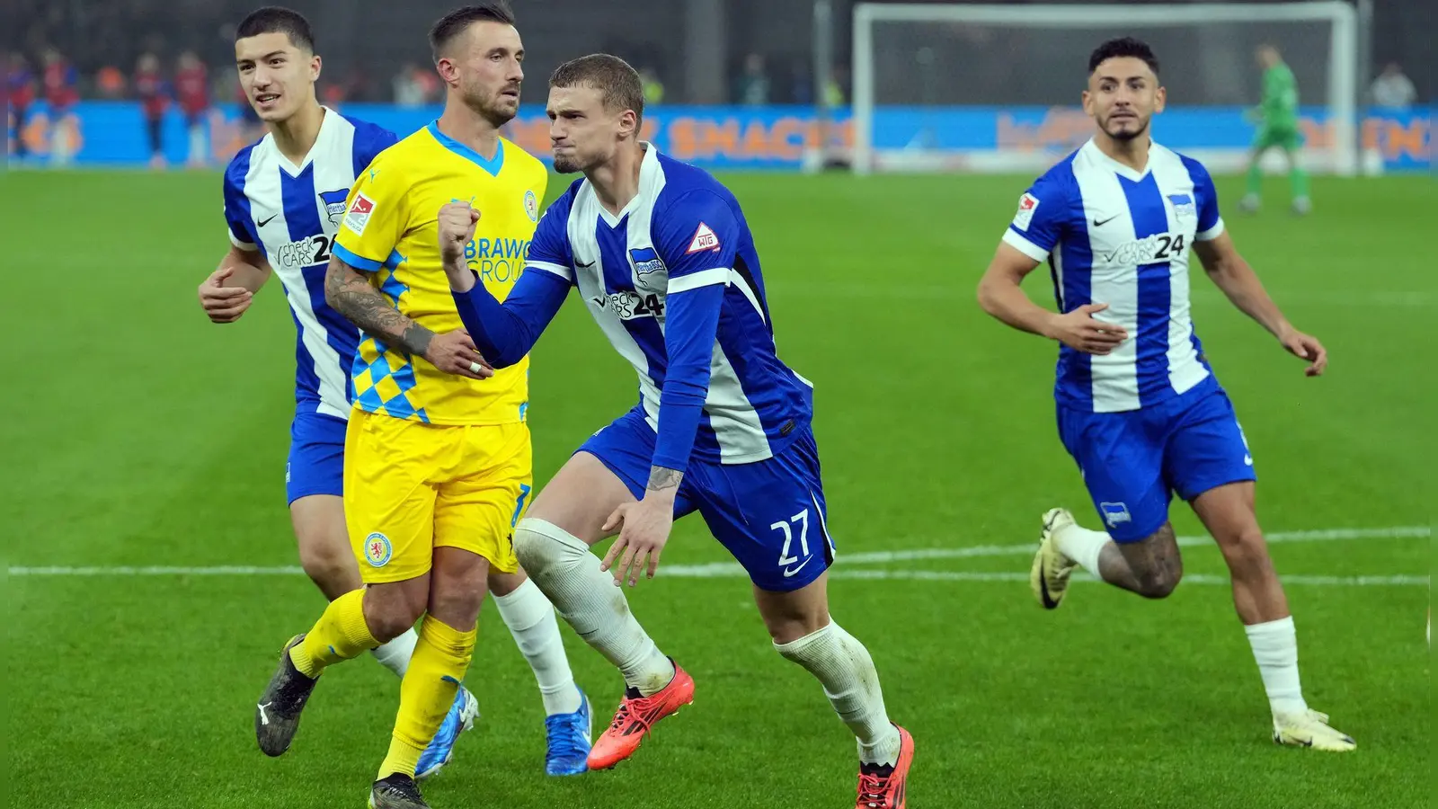 Michael Cuisance erzielte den Ausgleich für Hertha. (Foto: Soeren Stache/dpa)