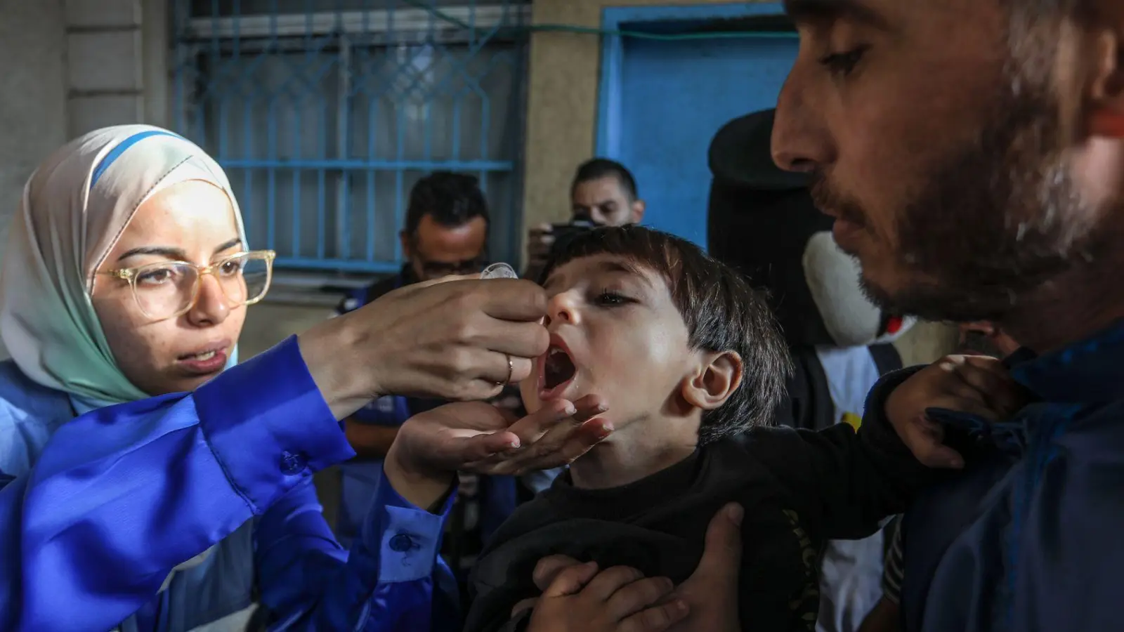 590.000 Kinder unter zehn Jahren sollen die zweite Polio-Impfdosis erhalten. (Foto: Abed Rahim Khatib/dpa)