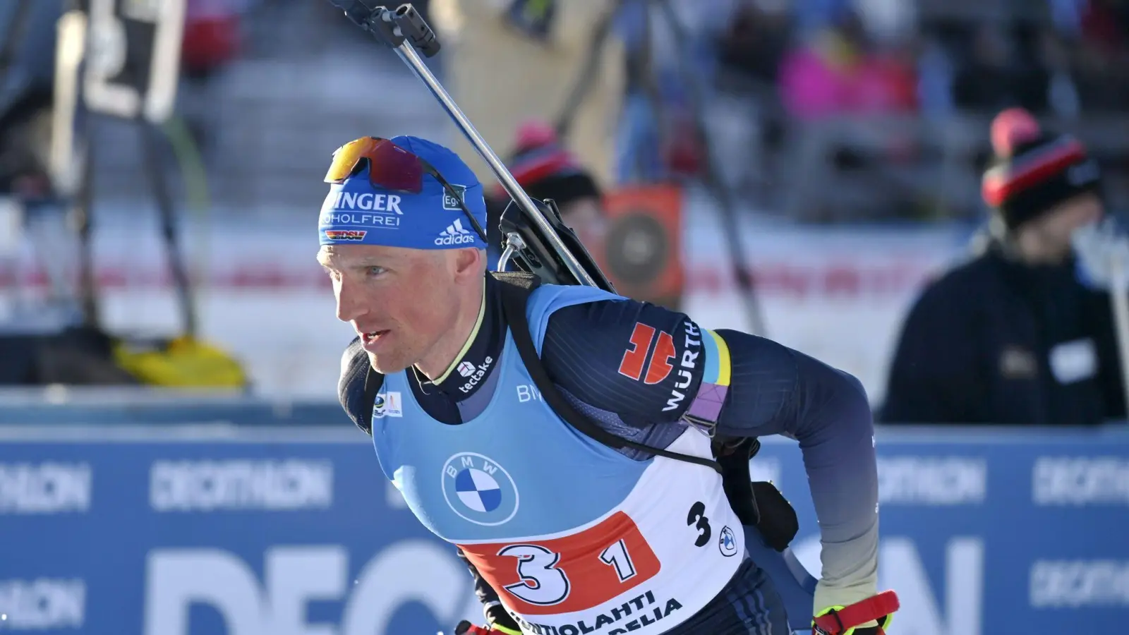 Zum Abschluss Vierter im Massenstartrennen: Erik Lesser. (Foto: Vesa Moilanen/Lehtikuva/dpa)