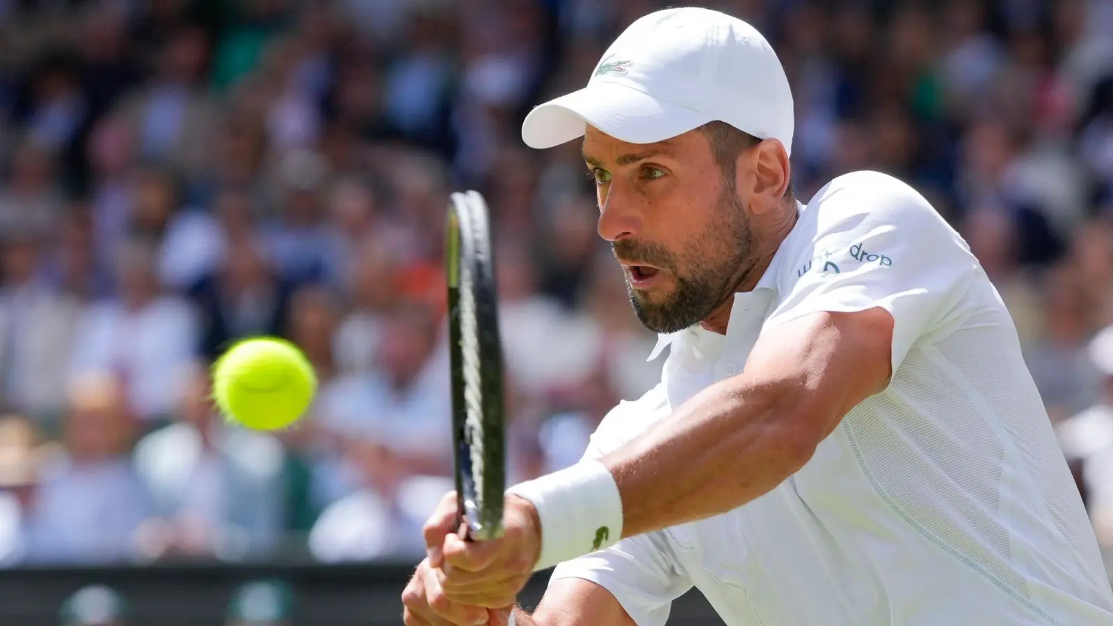Novak Djokovic musste gegen den Briten Jacob Fearnley einen Satzverlust hinnehmen. (Foto: Kirsty Wigglesworth/AP/dpa)