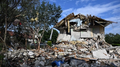 Ein Trümmerfeld bleibt nach der Hausexplosion in Memmingen    (Foto: Stefan Puchner/dpa)