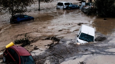 Autos und Bäume wurden bei den Überschwemmungen wie Spielzeug mitgerissen. (Foto: Gregorio Marrero/AP)