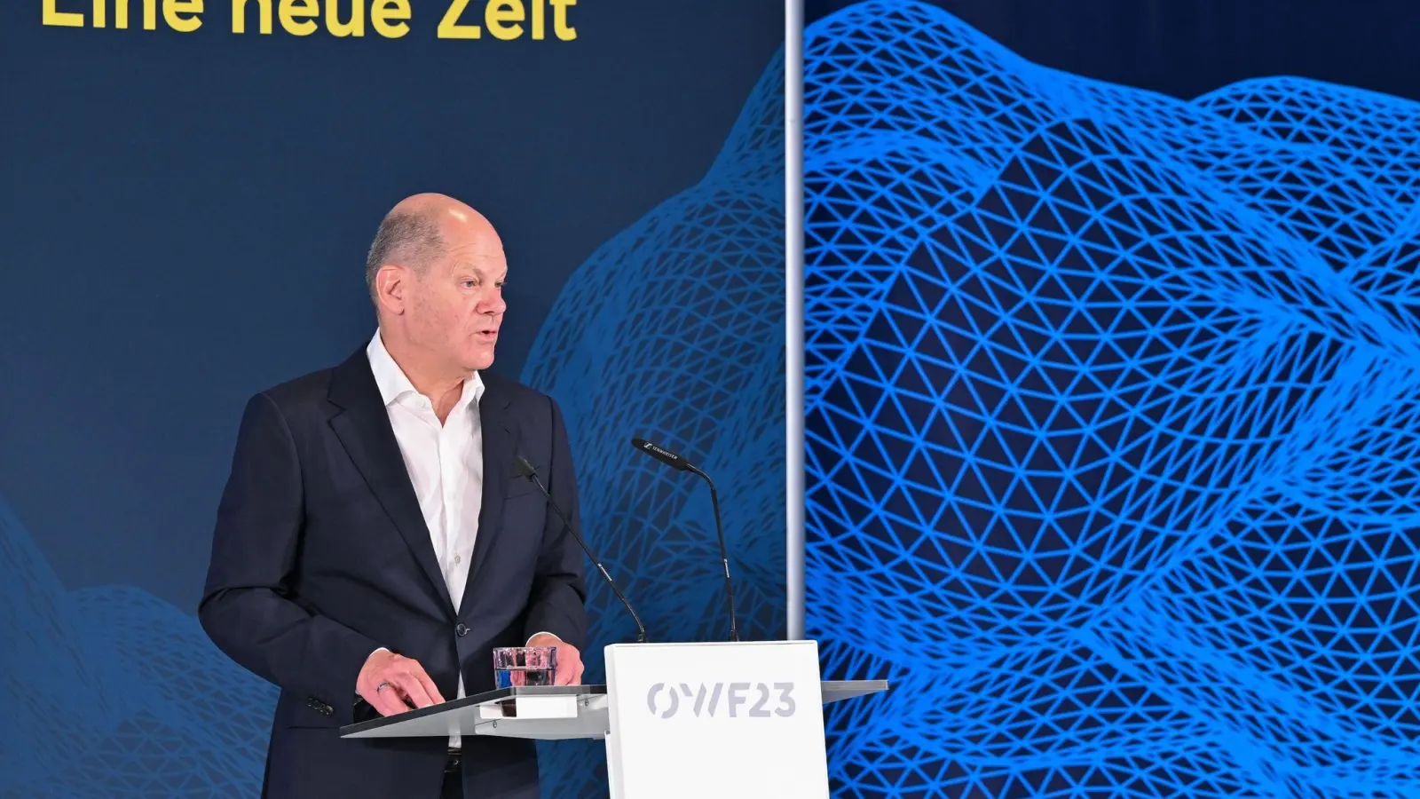 Kanzler Olaf Scholz: „Ostdeutschlands Wirtschaft erlebt einen Boom.“ (Foto: Patrick Pleul/dpa)