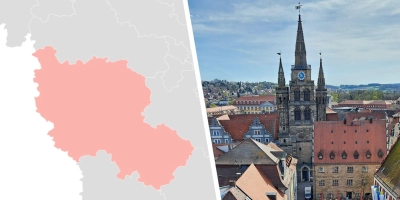 Der Bundestagswahlkreis 240 umfasst Stadt und Landkreis Ansbach sowie den Landkreis Weißenburg-Gunzenhausen. (Foto: Datawrapper/Alexander Biernoth)