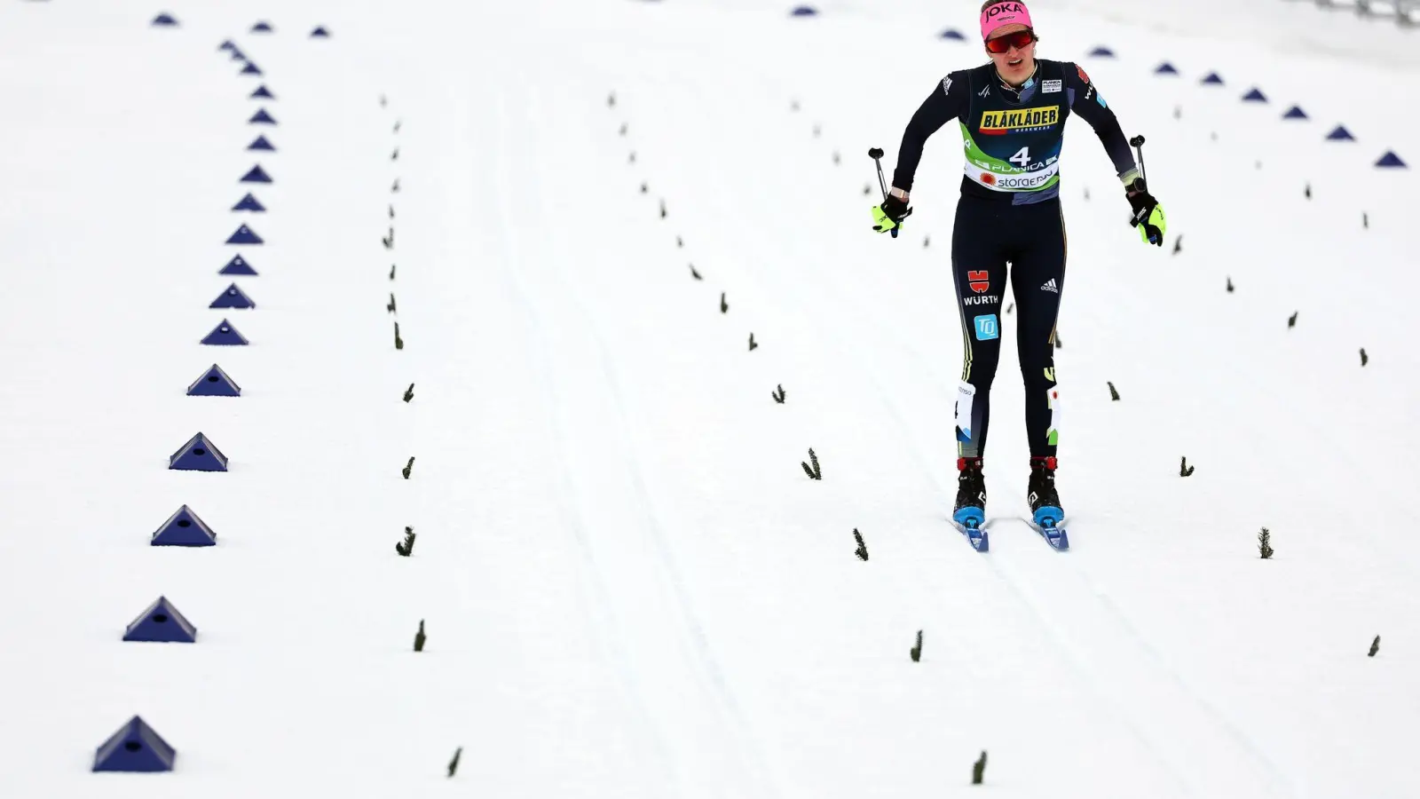 Ist als beste deutsche Sprinterin im WM-Halbfinale ausgeschieden: Laura Gimmler. (Foto: Daniel Karmann/dpa)