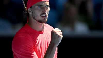 Jubelt über einen Drittrundensieg bei den Australian Open: Alexander Zverev (Foto: Lukas Coch/AAP/dpa)