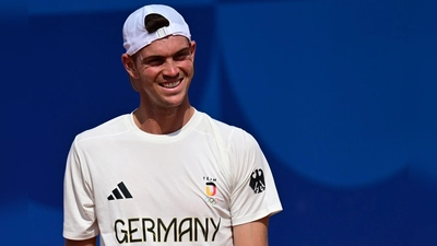 Bei den Olympischen Spielen in Frankreich war Tennisprofi Maximilian Marterer ebenso für Deutschland im Einsatz wie nun im Davis Cup in China. (Foto: Sina Schuldt/dpa)