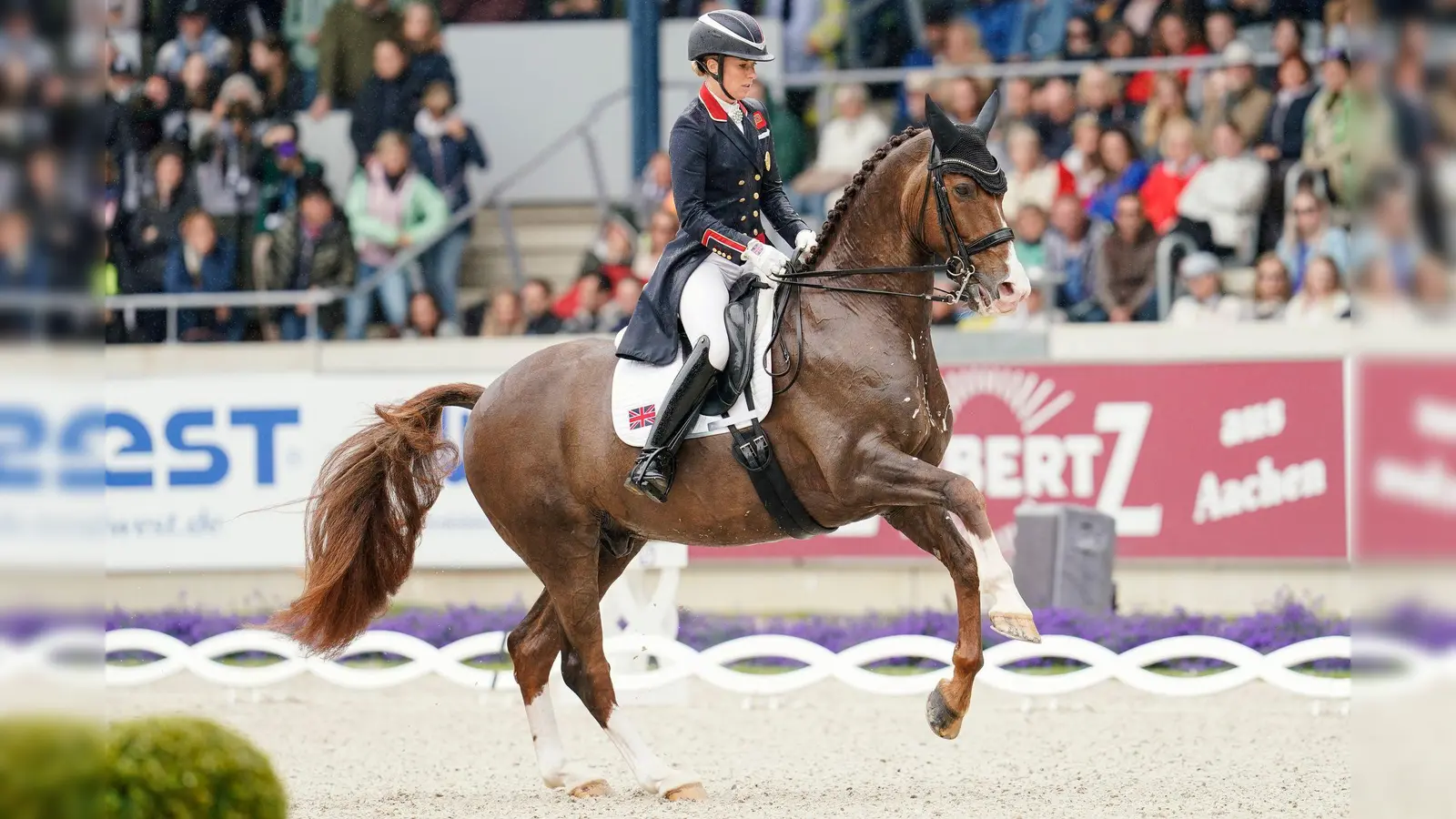 Wird nicht bei Olympia in Paris dabei sein: Charlotte Dujardin. (Foto: Uwe Anspach/dpa)