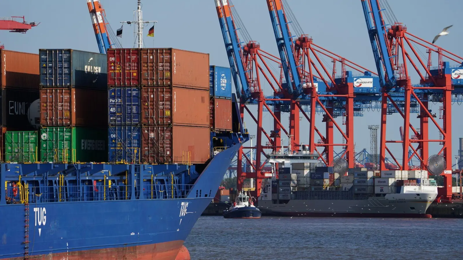 Die deutsche Exportwirtschaft meldet leicht steigende Zahlen. (Foto: Marcus Brandt/dpa)