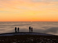 Inversionswetterlage - gesehen am Hesselberg. (Foto: Karin Mahler)