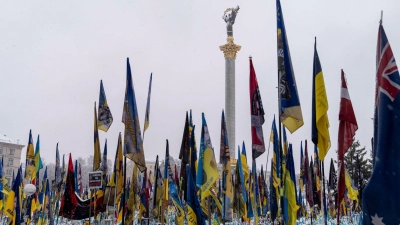 Gedenken an gefallene Ukrainer. (Archivbild) (Foto: Andreas Stroh/ZUMA Press Wire/dpa)