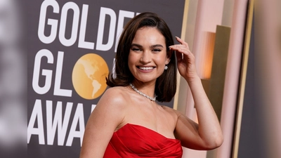 Lily James wird in der „Cliffhanger“-Neuverfilmung zur Kletterin. (Archivbild) (Foto: Jordan Strauss/Invision/AP/dpa)