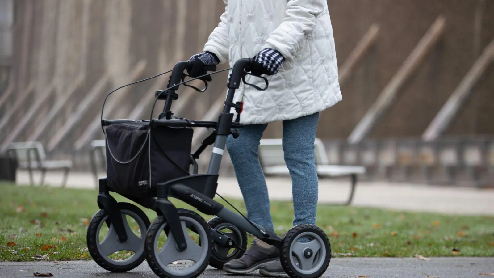 Eine Seniorin wird von einem Auto erfasst. (Symbolbild) (Foto: Friso Gentsch/dpa)