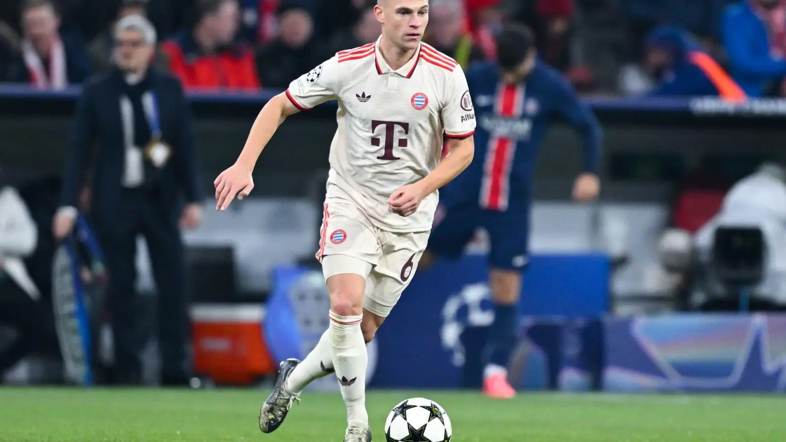 Joshua Kimmich in Aktion gegen Paris Saint-Germain. (Foto: Sven Hoppe/dpa)