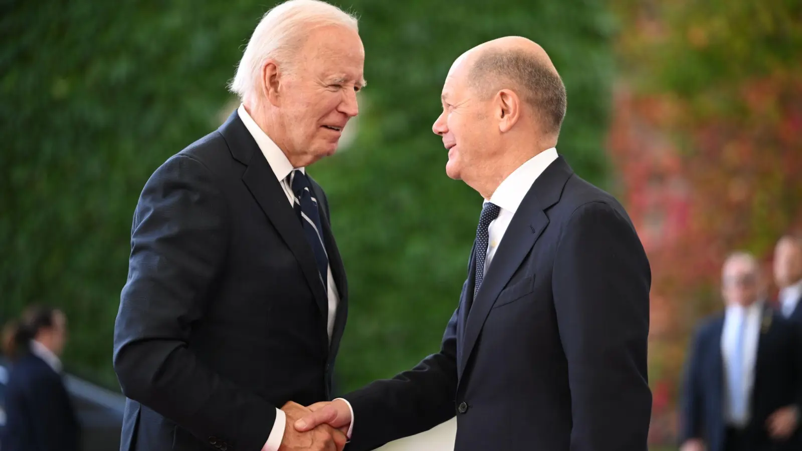 Es ist der erste bilaterale Besuch Bidens in Deutschland in seiner knapp vierjährigen Amtszeit. (Foto: Sebastian Gollnow/dpa)