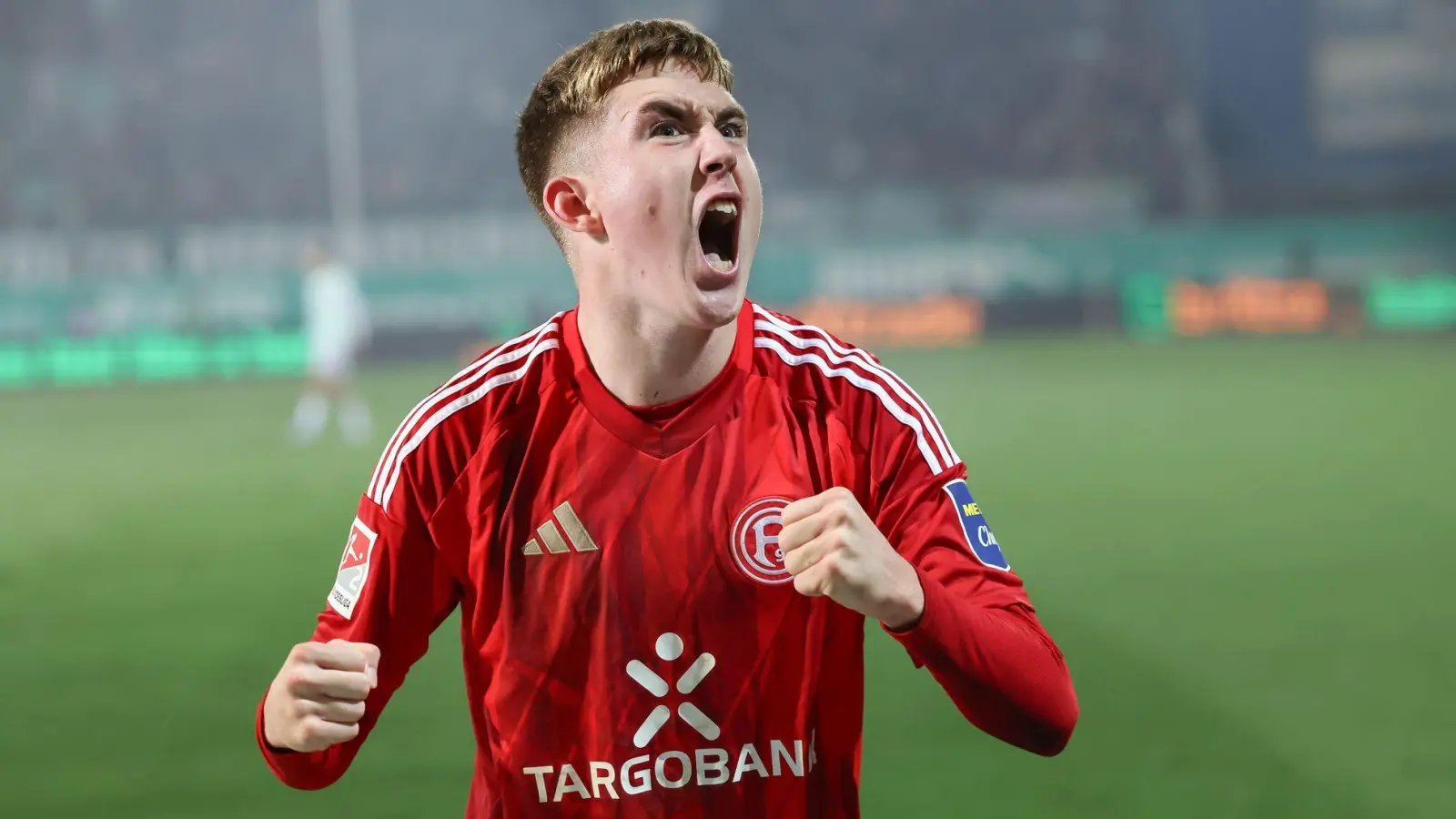 Der Matchwinner der Fortuna: Isak Johannesson. (Foto: Daniel Löb/dpa)