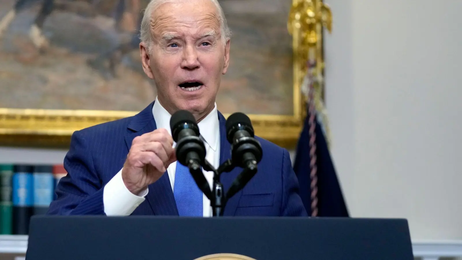 US-Präsident Joe Biden hat erklärt, dass er die Militärhilfen für Israel nicht an Bedingungen knüpfen wird. (Foto: Manuel Balce Ceneta/AP/dpa)