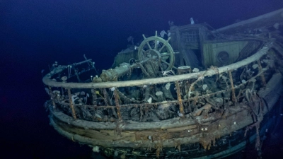 Mehr als 100 Jahre war das britische Expeditionsschiffs „Endurance“ im antarktischen Weddellmeer verschollen. Nun haben Forscher das hölzerne Wrack gefunden. (Foto: Credit Falklands Maritime Heritage Trust/National Geographic/dpa)