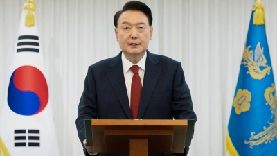 Das Verfassungsgericht hat den Amtsenthebungsprozess gegen Yoon Suk Yeol begonnen. (Archivbild)  (Foto: Uncredited/South Korean President Office via Yonhap/AP/dpa)