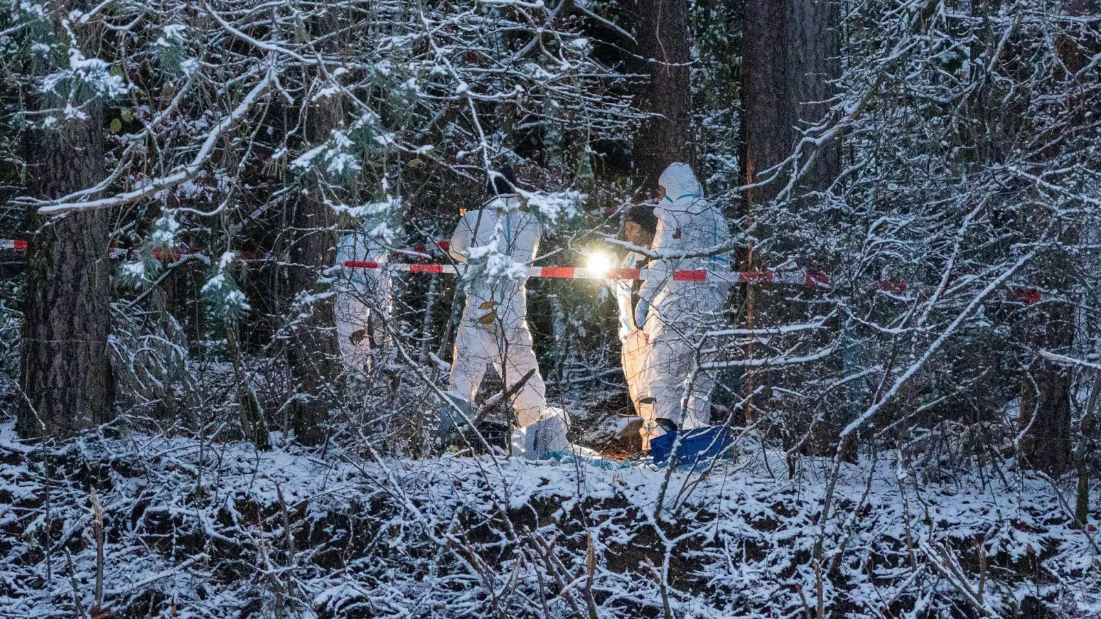 In einem Waldstück bei Alfeld - wenige Kilometer vom Wohnort der Vermissten aus Pommelsbrunn entfernt - fand die Polizei menschliche Überreste einer weiblichen Leiche.  (Foto: Lars Haubner/NEWS5/dpa)