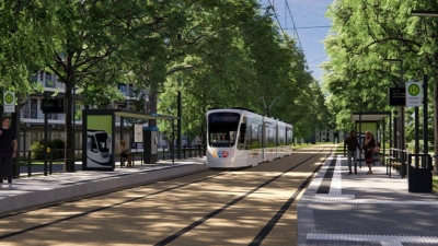 Die Visualisierung des Zweckverbands Stadt-Umland-Bahn (StUB). (Foto: Claus Hirche/ZV StUB/dpa)