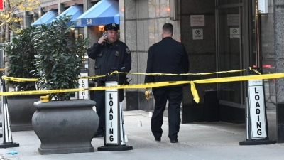 Der Versicherungsmann wurde vor einem Hotel- und Wohngebäude nahe dem Times Square erschossen. (Foto: Kyle Mazza/TheNEWS2 via ZUMA Press Wire/dpa)