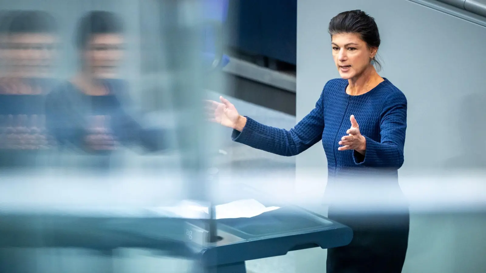 Sahra Wagenknecht schließt eine BSW-Kanzlerkandidatur nicht aus. (Archivbild) (Foto: Michael Kappeler/dpa)