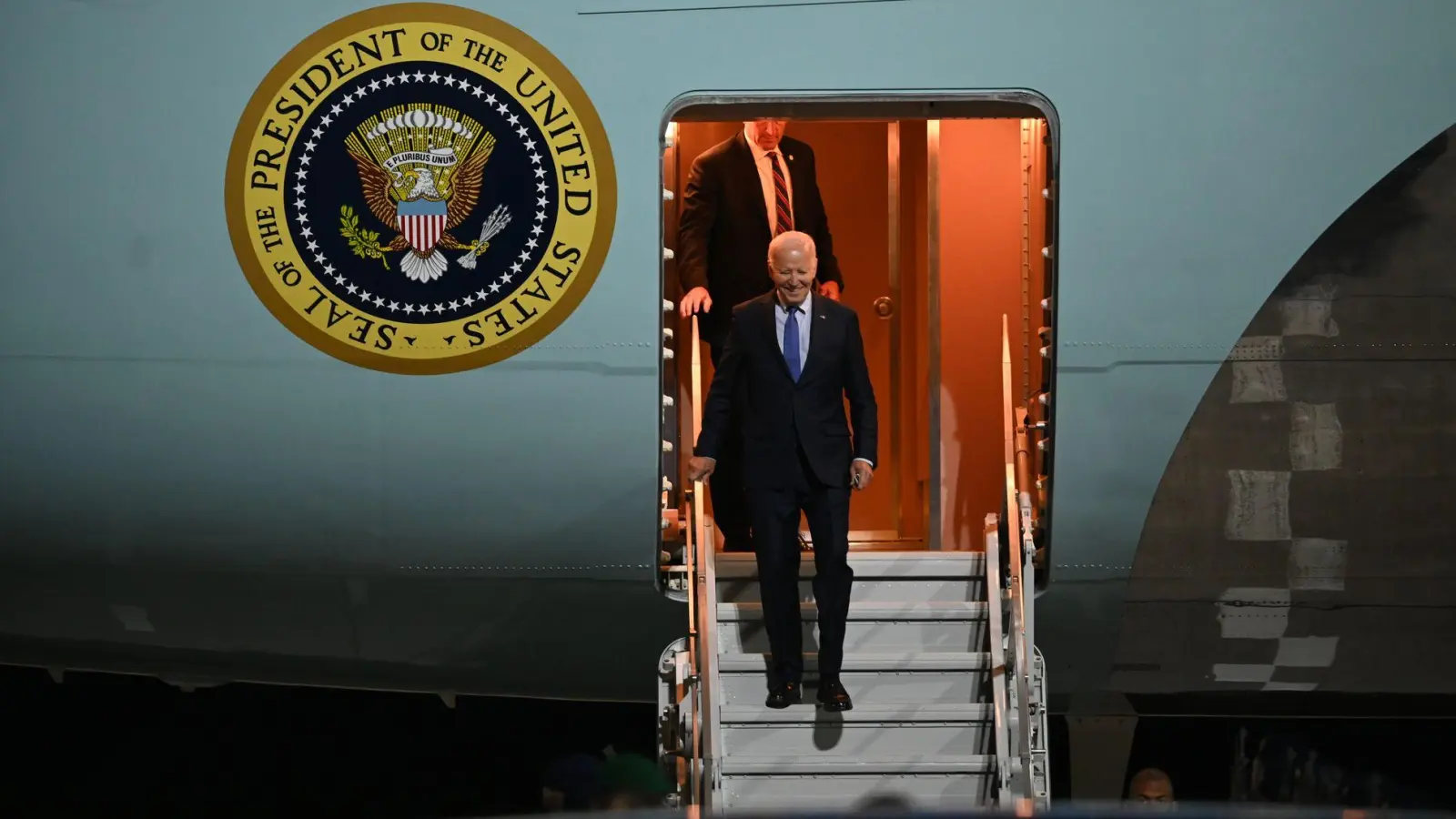 Ankunft von US-Präsident Biden in Berlin.  (Foto: Rabea Gruber/dpa)