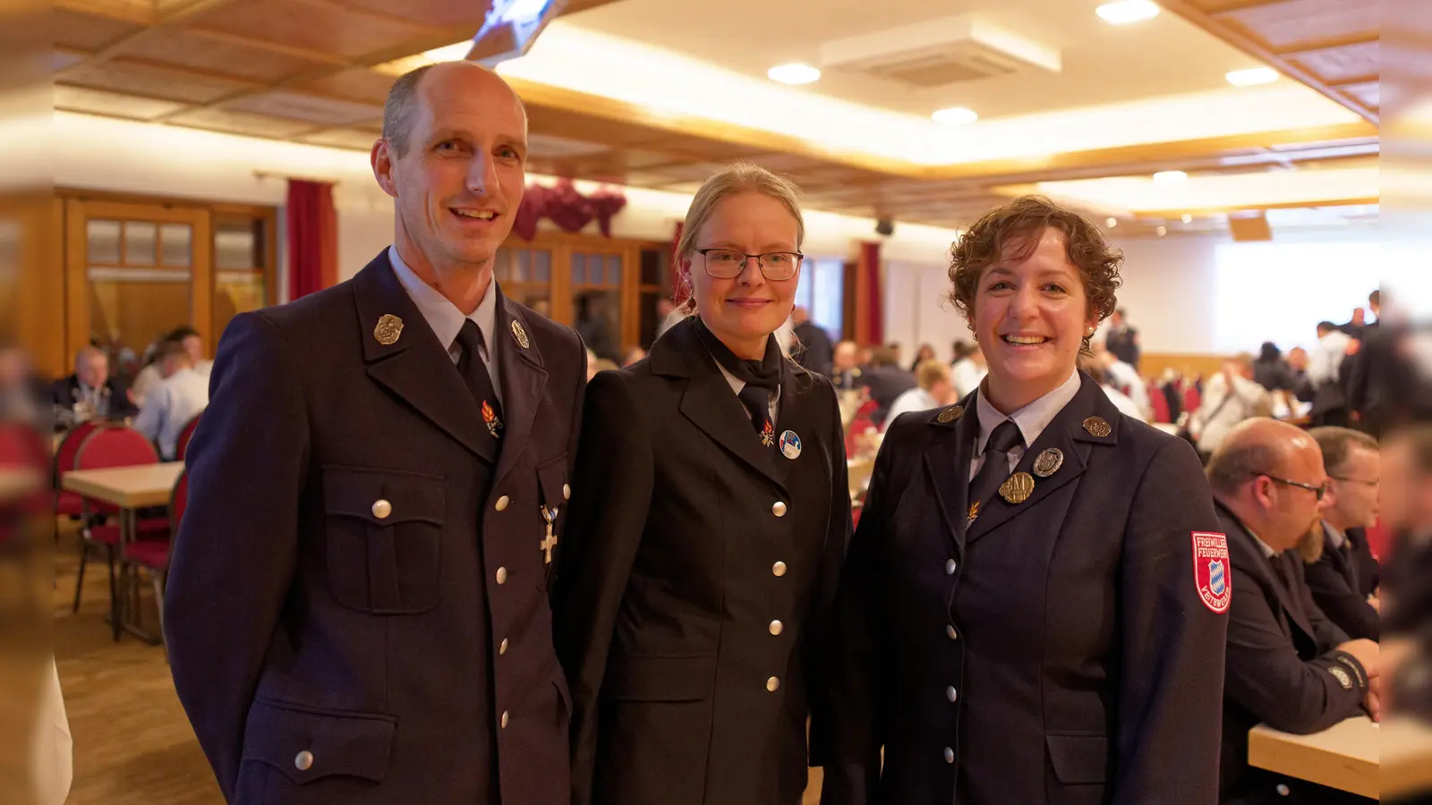 Das neue PSNV-E Team des Kreisbrandinspektion Ansbach stellte sich auf der Kreisfeuerwehrverbandsversammlung vor. (Foto: Tizian Gerbing)