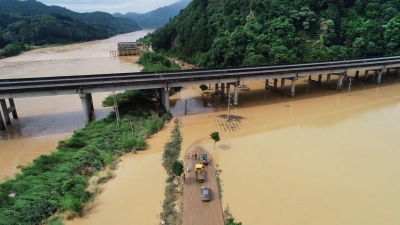 Teile der chinesischen Provinz Fujian stehen unter Wasser. (Foto: Huang Jiemin/XinHua/dpa)