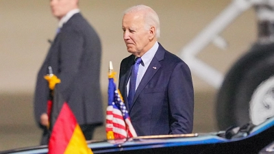 Für Joe Biden ist die Stippvisite in erster Linie ein Abschiedstrip.  (Foto: Michael Kappeler/dpa)