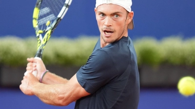 Maximilian Marterer hat sich mit dem deutschen Davis-Cup-Team endgültig für die Endrunde qualifiziert. (Foto: Marcus Brandt/dpa)