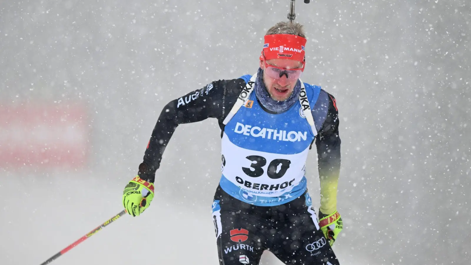 Wegen Corona-Infektion: Johannes Kühn verpasst Biathlon-Weltcup in Ruhpolding. (Foto: Hendrik Schmidt/dpa-Zentralbild/dpa)