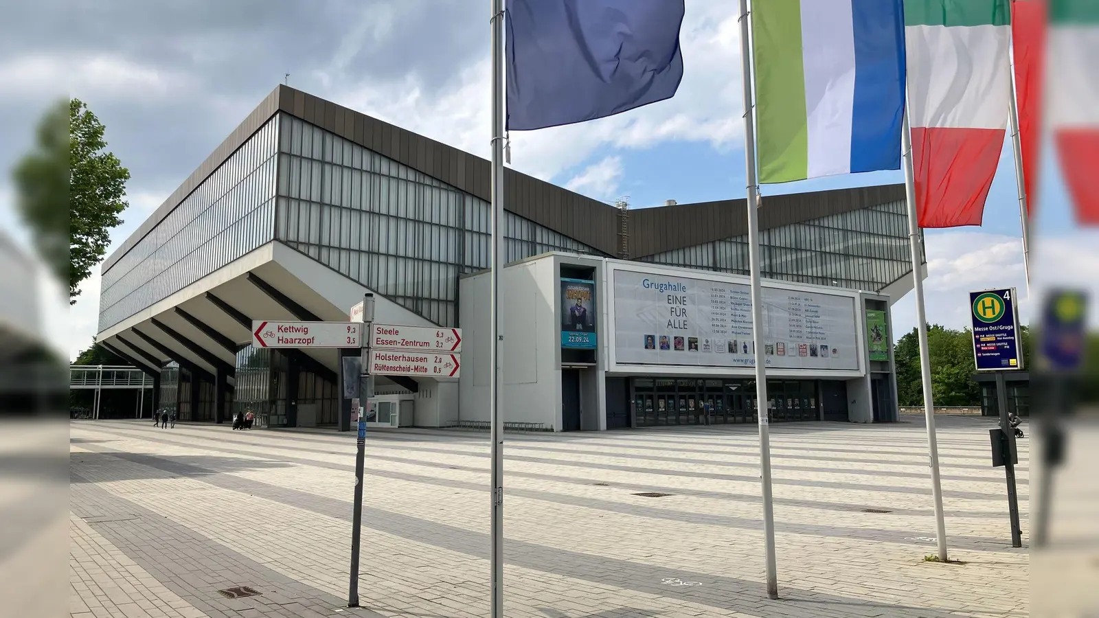 In der Essener Grugahalle wollte die AfD ihren Bundesparteitag abhalten. (Foto: Helge Toben/dpa)