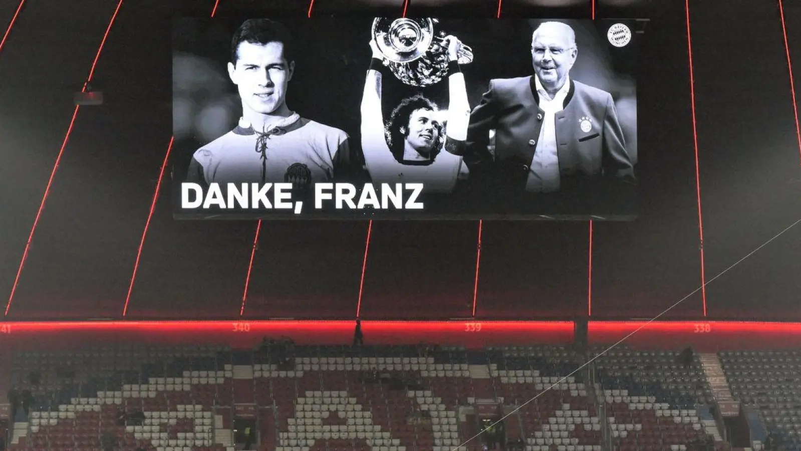 Die Gedenkfeier für Franz Beckenbauer findet am Freitag in der Allianz Arena in München statt. (Foto: Peter Kneffel/dpa)