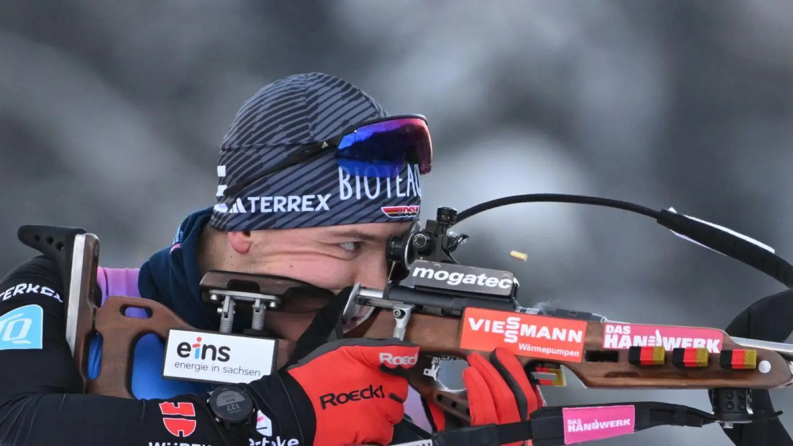 Justus Strelow kam beim Massenstart in Antholz als Neunter ins Ziel. (Foto: Sven Hoppe/dpa)