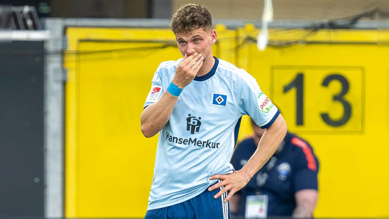 Moritz Heyer erzielte den Anschlusstreffer für den HSV beim Sieg gegen Nantes. (Foto: David Inderlied/dpa)