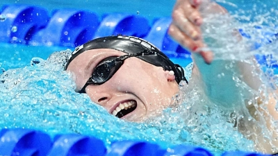 Isabel Gose kam mit der 4x200-Meter-Freistilstaffel bei der Kurzbahn-WM zu einem sechsten Platz. (Foto: Michael Kappeler/dpa)