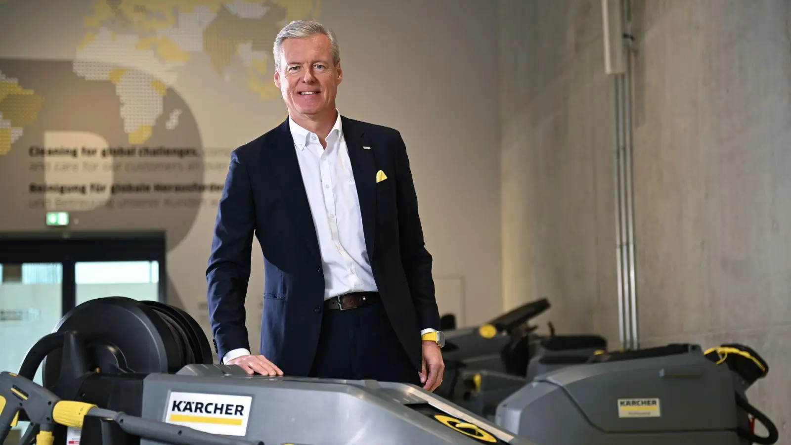 Kann keinen Schmutz sehen: Kärcher-Chef Jenner (Archivfoto). (Foto: Bernd Weißbrod/dpa)