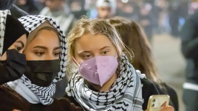 Die Dortmunder Polizei hat Greta Thunberg zwischenzeitlich als „gewaltbereit“ bezeichnet. (Archivbild) (Foto: Christoph Soeder/dpa)