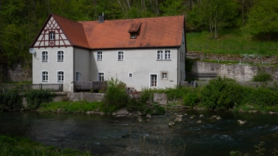 Für das Video über den Mühlenweg bei Rothenburg filmten die Studierenden mehrere Szenen entlang der Tauber. Auf der Tonspur erfahren die Zuschauer viel über die Umgebung. (Foto: Max-Marlon Klinger)