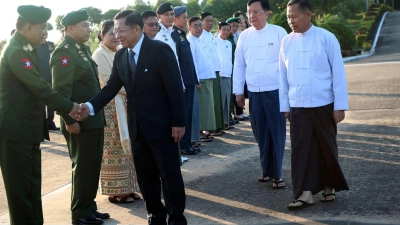 General Min Aung Hlaing regiert Myanmar mit eiserner Hand. (Archivbild) (Foto: -/The Myanmar Military True News Information Team via AP/dpa)