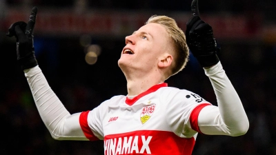 Chris Führich traf für den VfB Stuttgart zum 1:0 gegen den VfL Bochum. (Foto: Tom Weller/dpa)