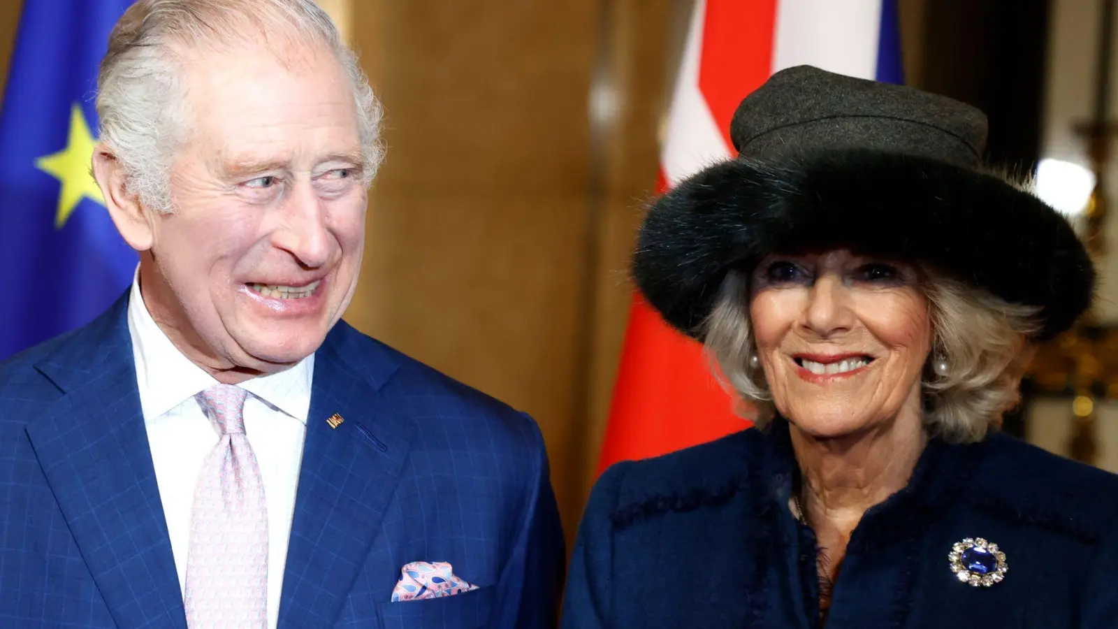 König Charles III. von Großbritannien und Königsgemahlin Camilla Ende März zu Besuch in Deutschland - noch ungekrönt. (Foto: Georg Wendt/dpa)