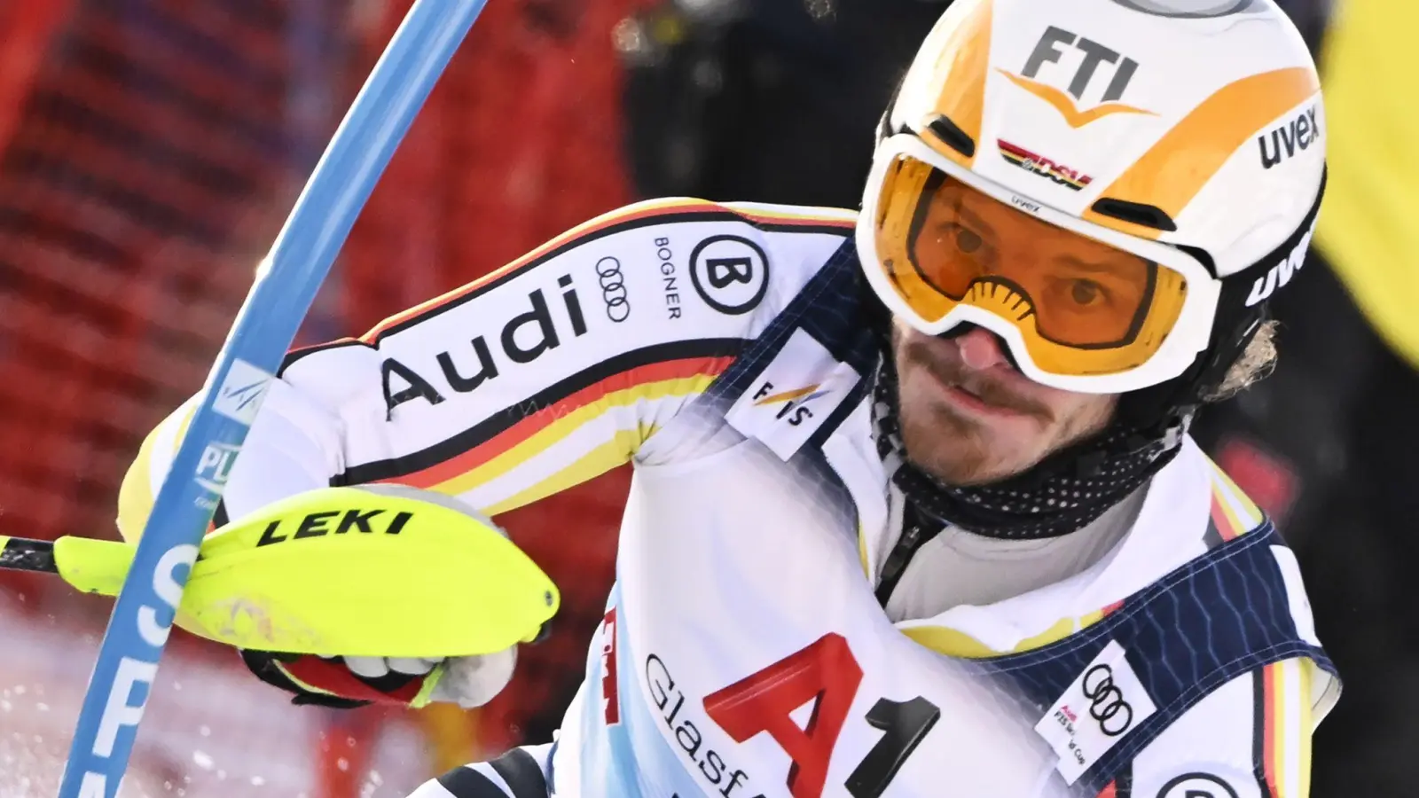 Linus Straßer will beim WM-Slalom heute eine Medaille holen. (Foto: Hans Klaus Techt/apa/dpa)