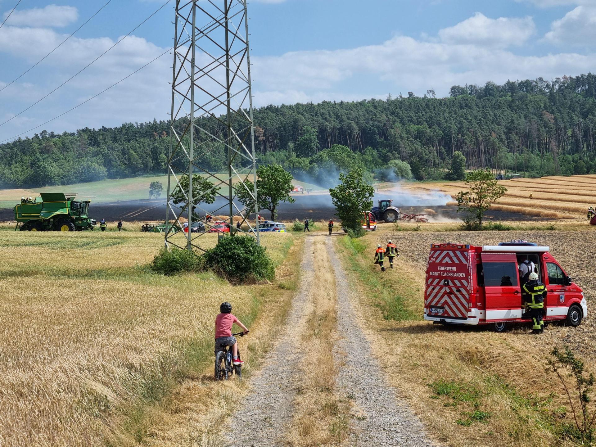 Feuer Vernichtet Bei Obernzenn Mehrere Hektar Getreide | FLZ.de